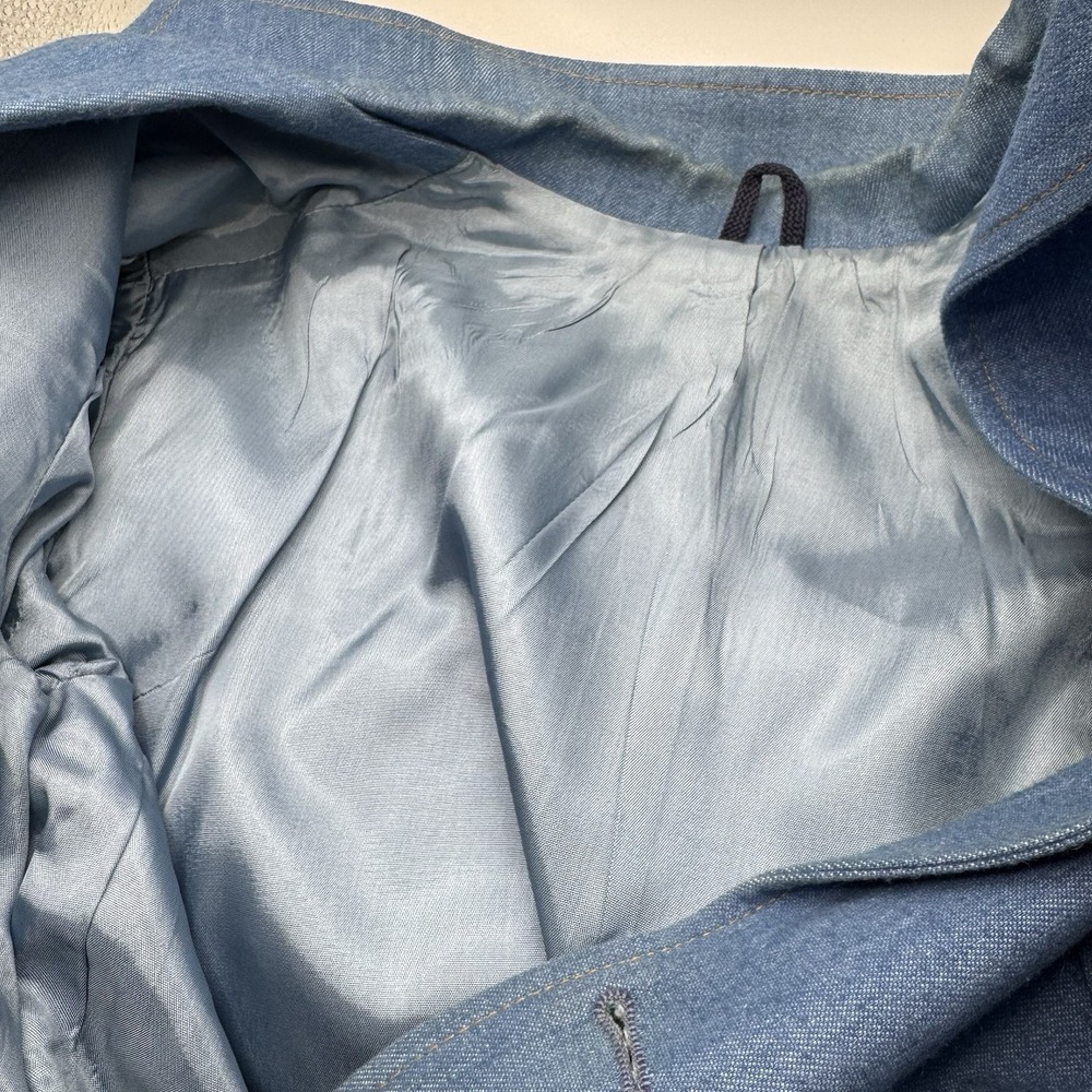 Sears Contemporary Lines Denim Suit Coat And Vest Vintage Size 38 Regular - Picture 10 of 14